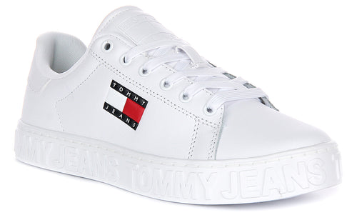 Tommy Jeans Logo Outsole Sneaker In White For Women