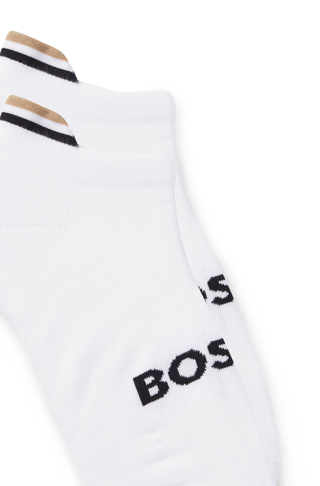 Boss 2 Pair Shoe Sock Iconic Logo In White