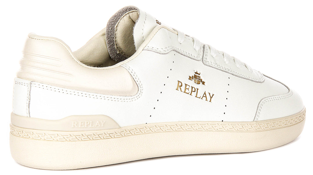 Replay Pyper Replay Pyper Action In White For Men | Lace up Retro Trainers – 4feetshoes