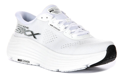 SKECHERS MAX CUSHIONING ホワイト Buy SKECHERS MAX CUSHIONING ARCH FIT - SWI White Running Shoes Online
