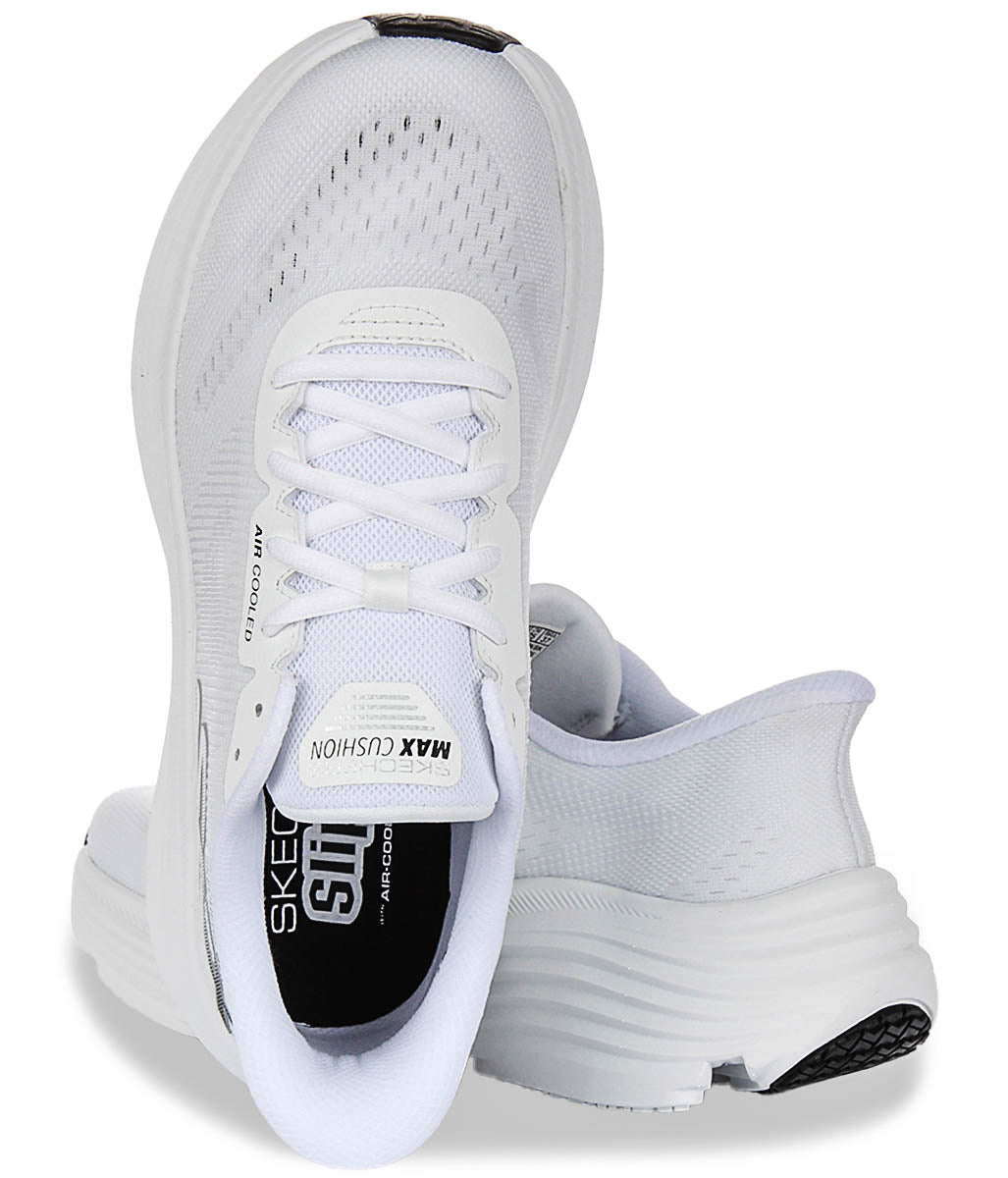 Skechers Max Cushioning Trainers In White For Women