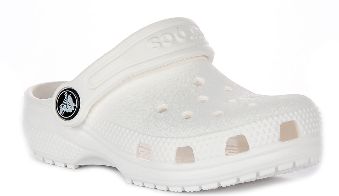 Crocs Classic T Clog In White For Infants