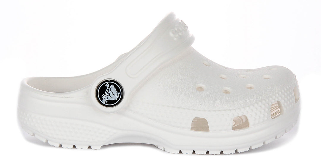 Crocs Classic T Clog In White For Infants