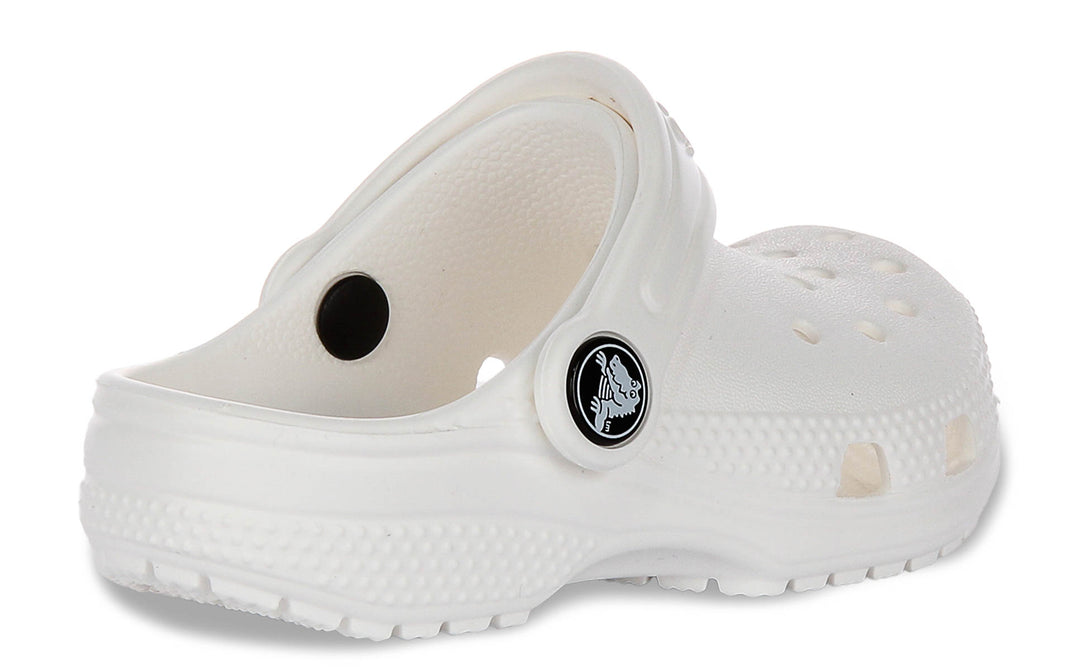 Crocs Classic T Clog In White For Infants