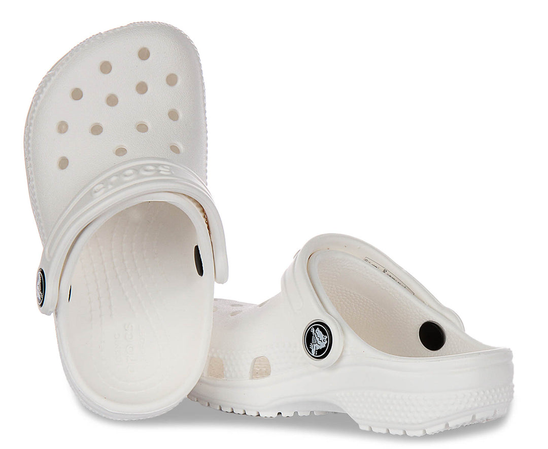 Crocs Classic T Clog In White For Infants