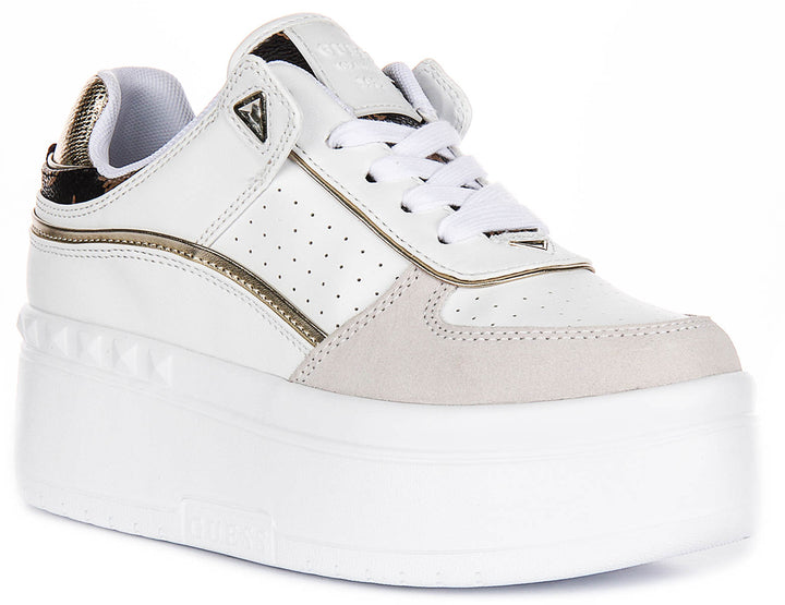 Guess Ridgee Platform Sneaker In White for Women