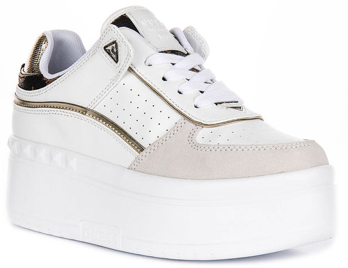Guess Ridgee Platform Sneaker In White for Women
