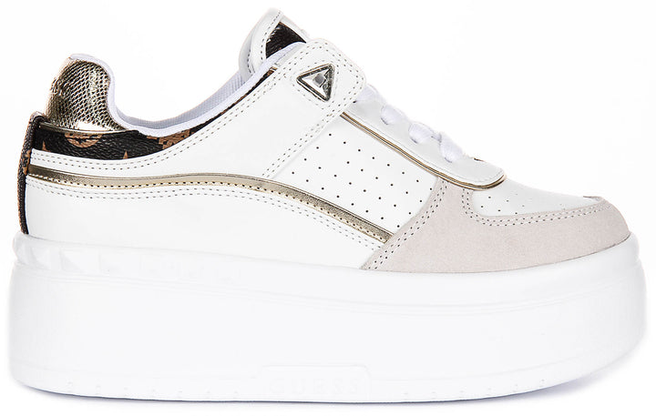 Guess Ridgee Platform Sneaker In White for Women