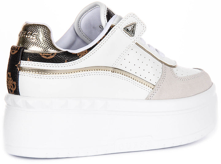 Guess Ridgee Platform Sneaker In White for Women