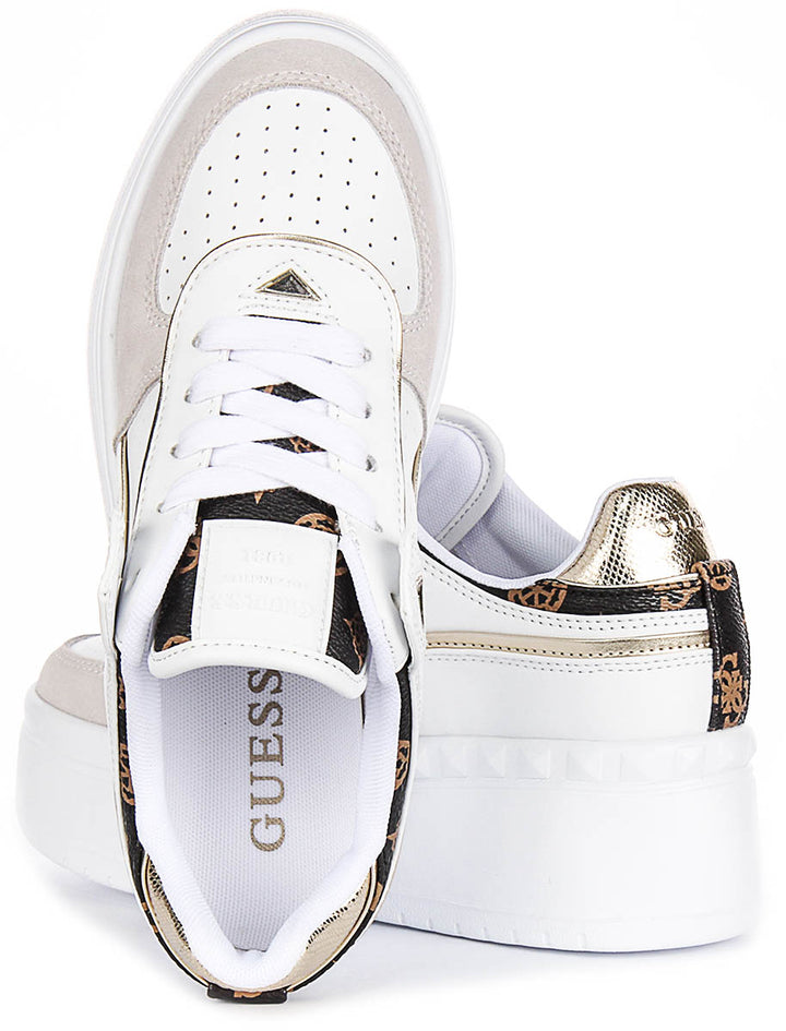 Guess Ridgee Platform Sneaker In White for Women
