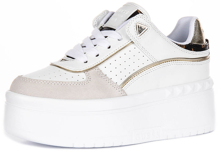 Guess Ridgee Platform Sneaker In White for Women