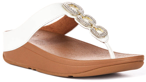 Fitflop Fino Crystal In White For Women