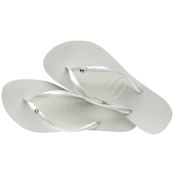 Havaianas Slim Crystal Sw In White For Unisex
