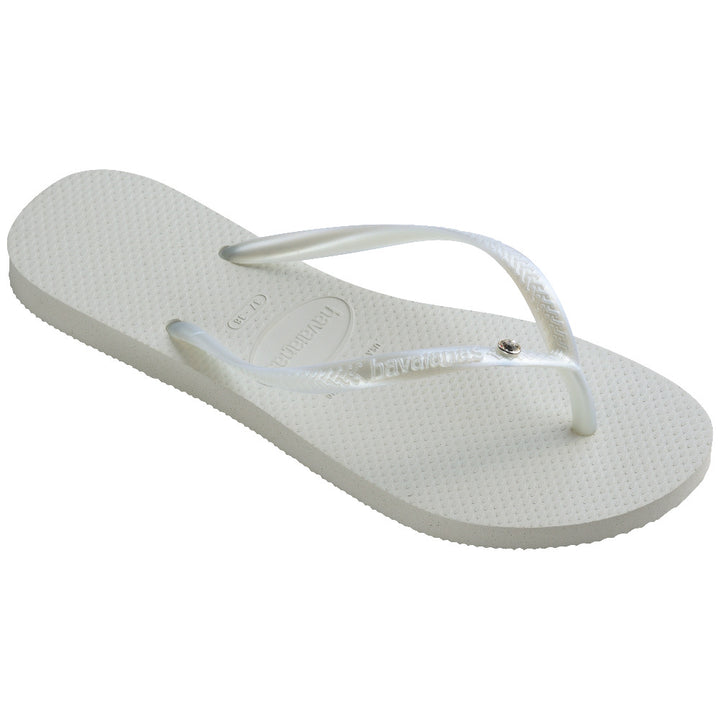 Havaianas Slim Crystal Sw In White For Unisex