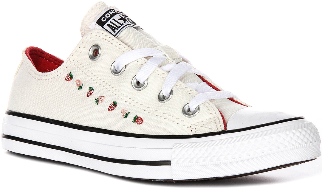 Converse All Star Low A14933C In White Strawberry