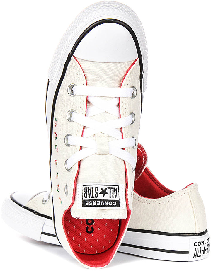 Converse All Star Low A14933C In White Strawberry