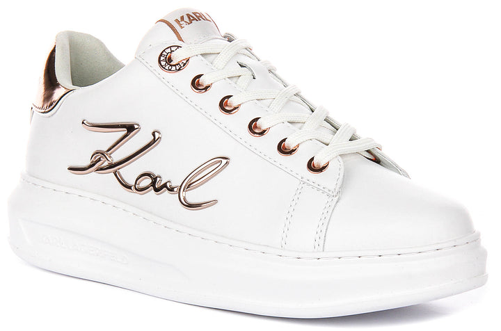 Karl Lagerfeld Kapri Signature Logo In White For Women