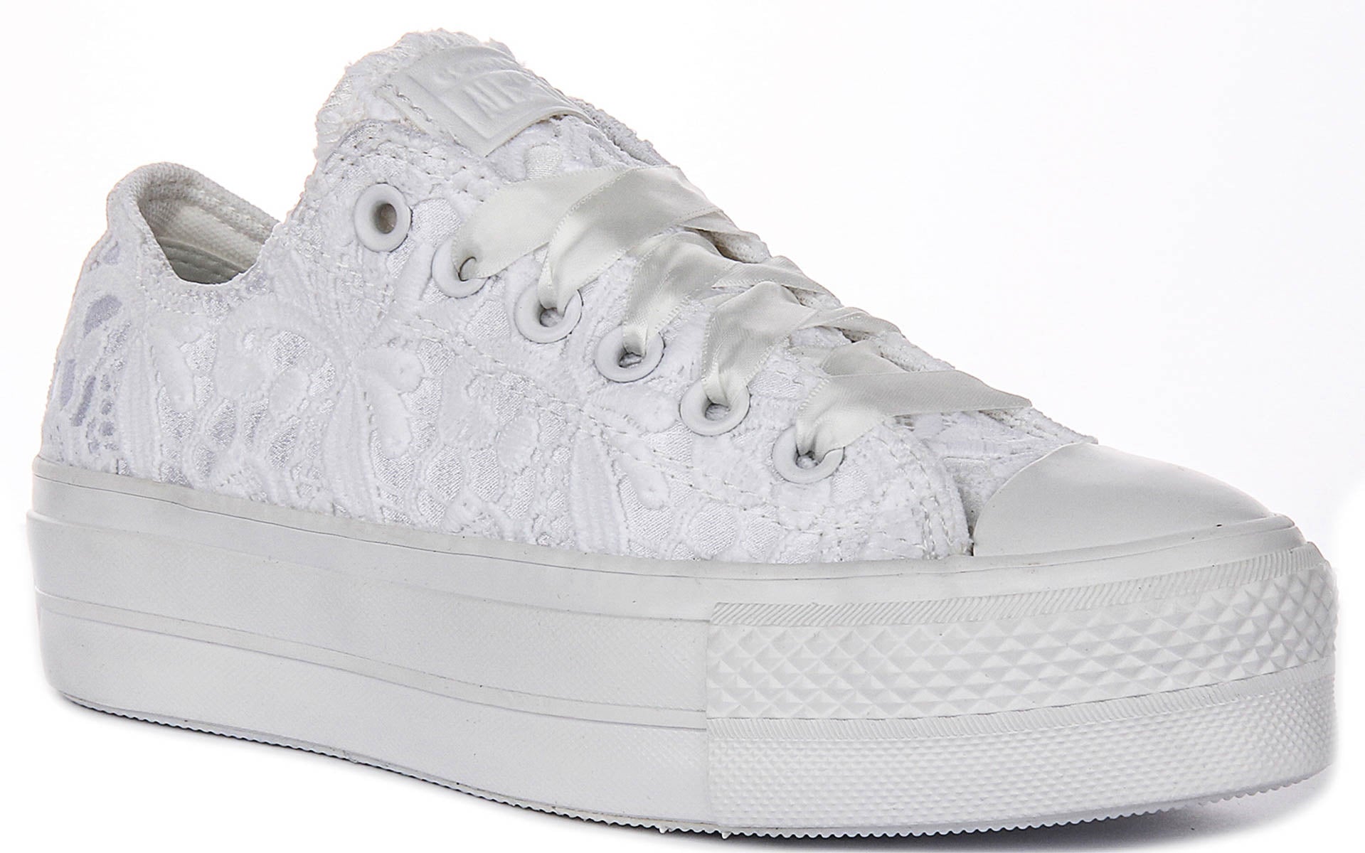 Converse A15005C Chuck Taylor All Star Lift Low White | Crochet