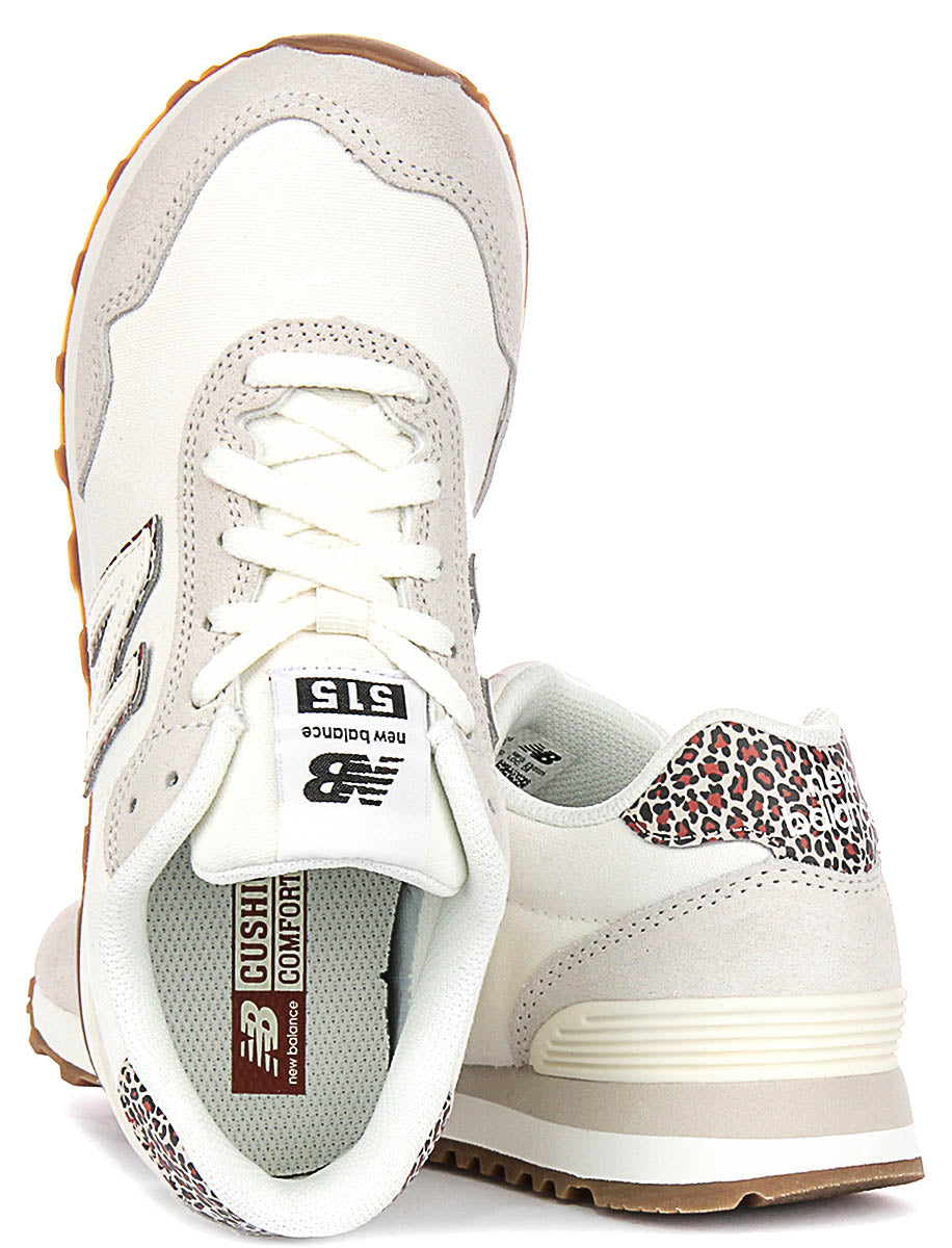 New Balance WL515 SO3 In White Leopard For Women