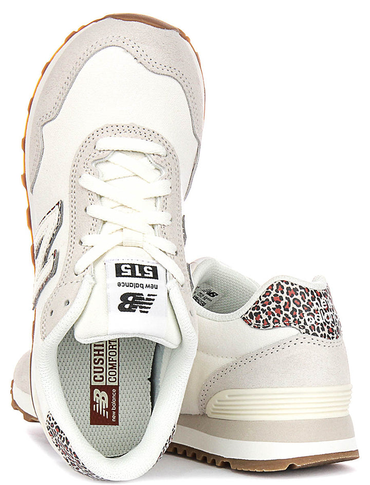 New Balance WL515 SO3 In White Leopard For Women