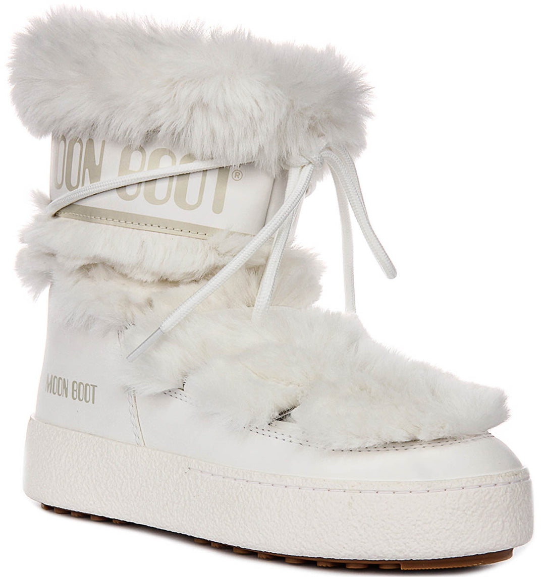 Moon Boot LTRACK Low Fur In White For Women