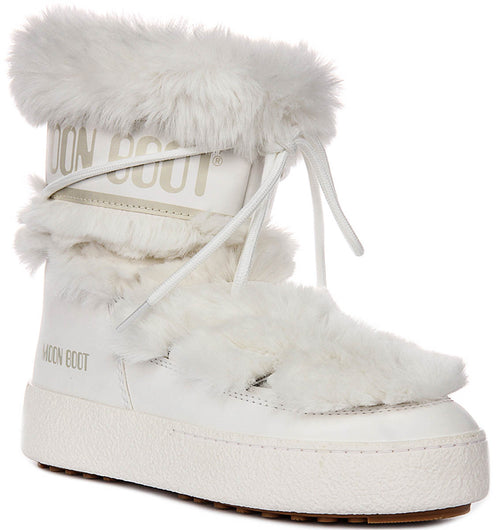 Moon Boot LTRACK Low Fur In White For Women