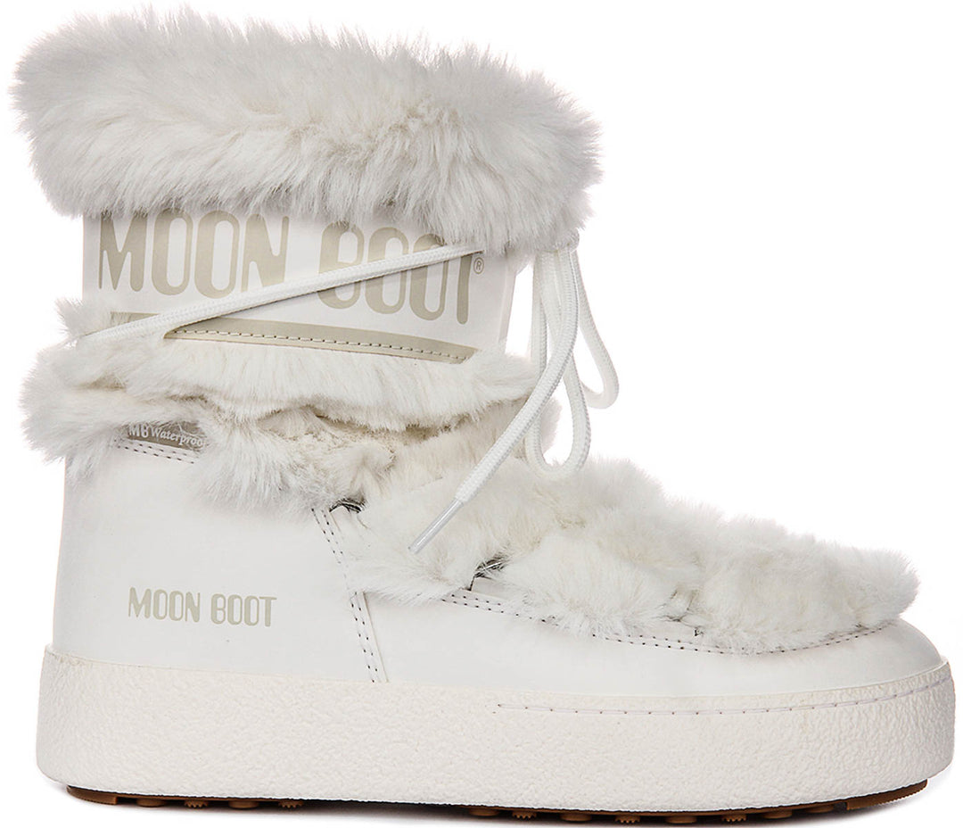 Moon Boot LTRACK Low Fur In White For Women