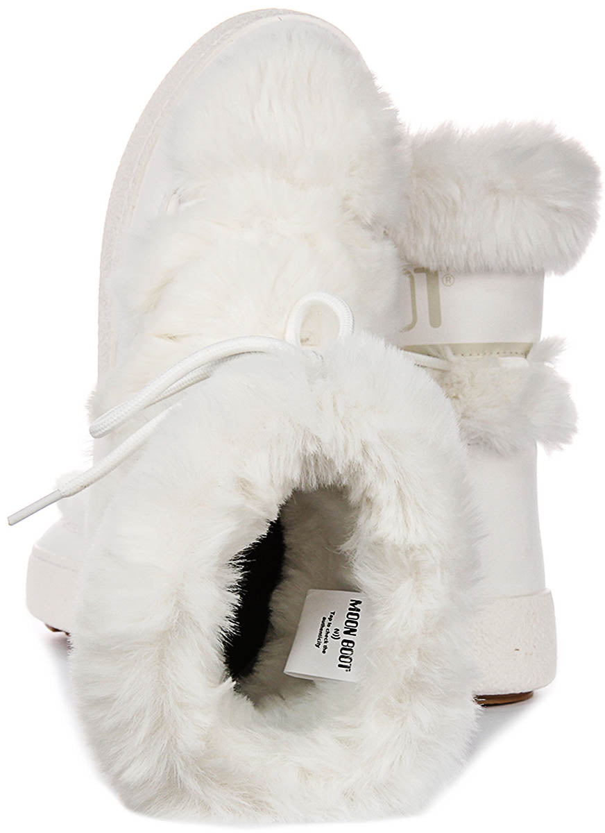 Moon Boot LTRACK Low Fur In White For Women