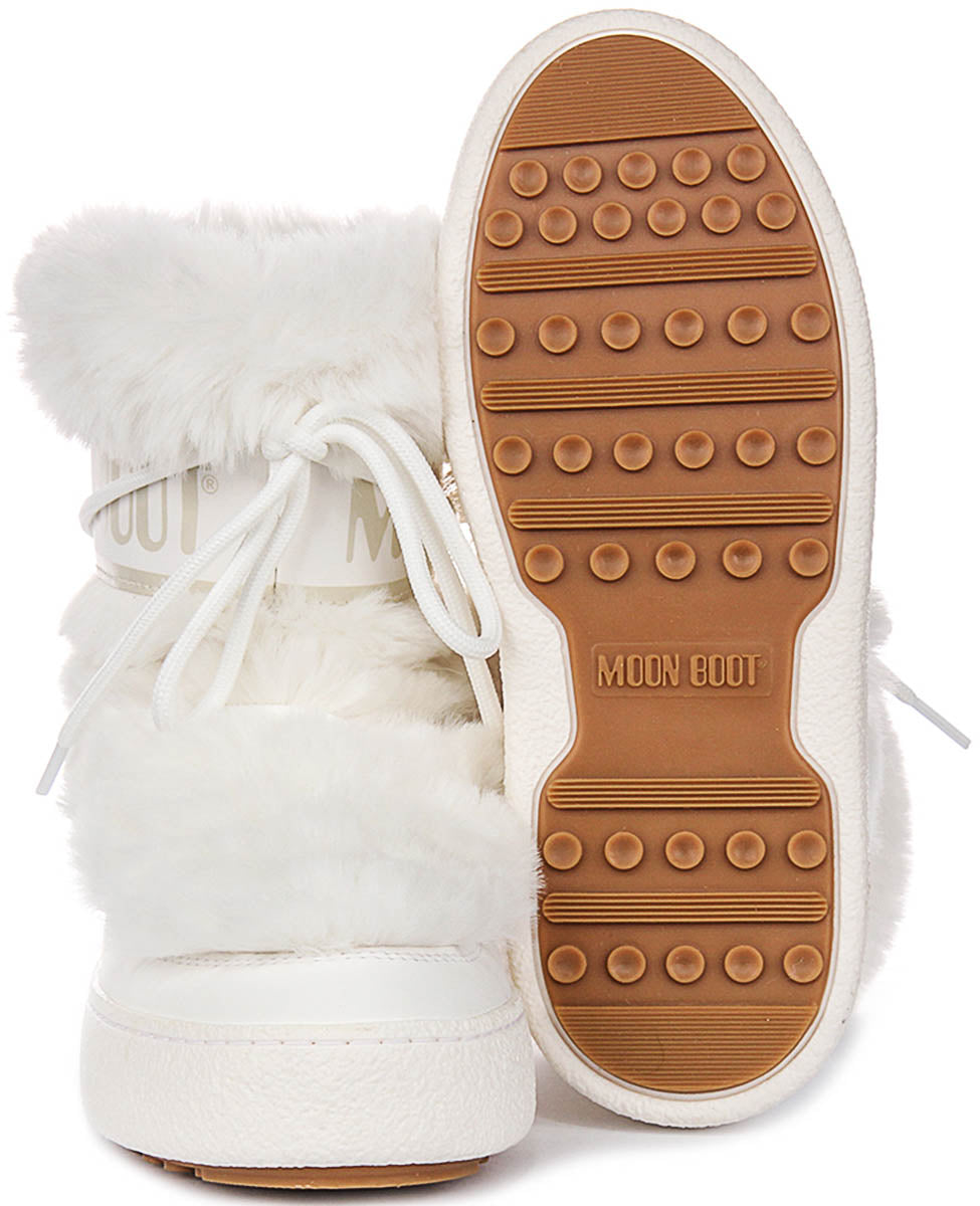 Moon Boot LTRACK Low Fur In White For Women