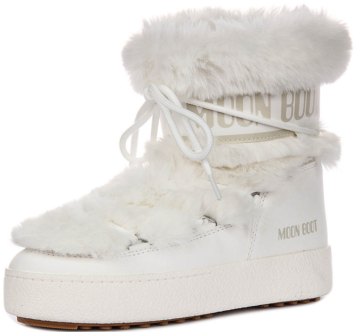 Moon Boot LTRACK Low Fur In White For Women