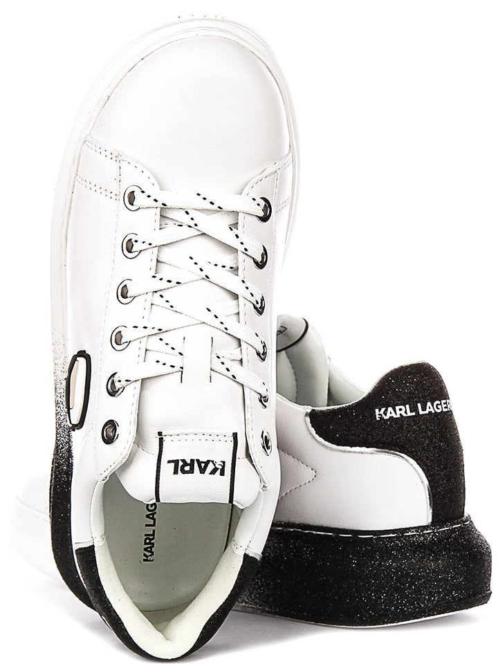 Karl Lagerfeld Kapri Ombre In White Black For Women