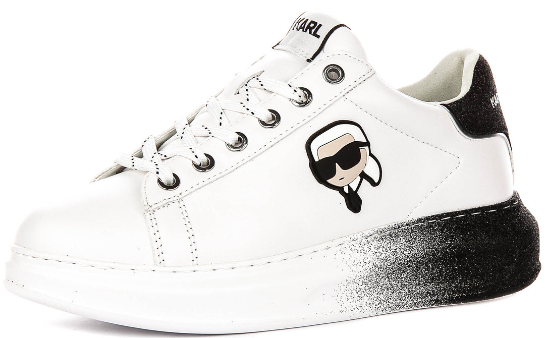 Karl Lagerfeld Kapri Ombre In White Black For Women