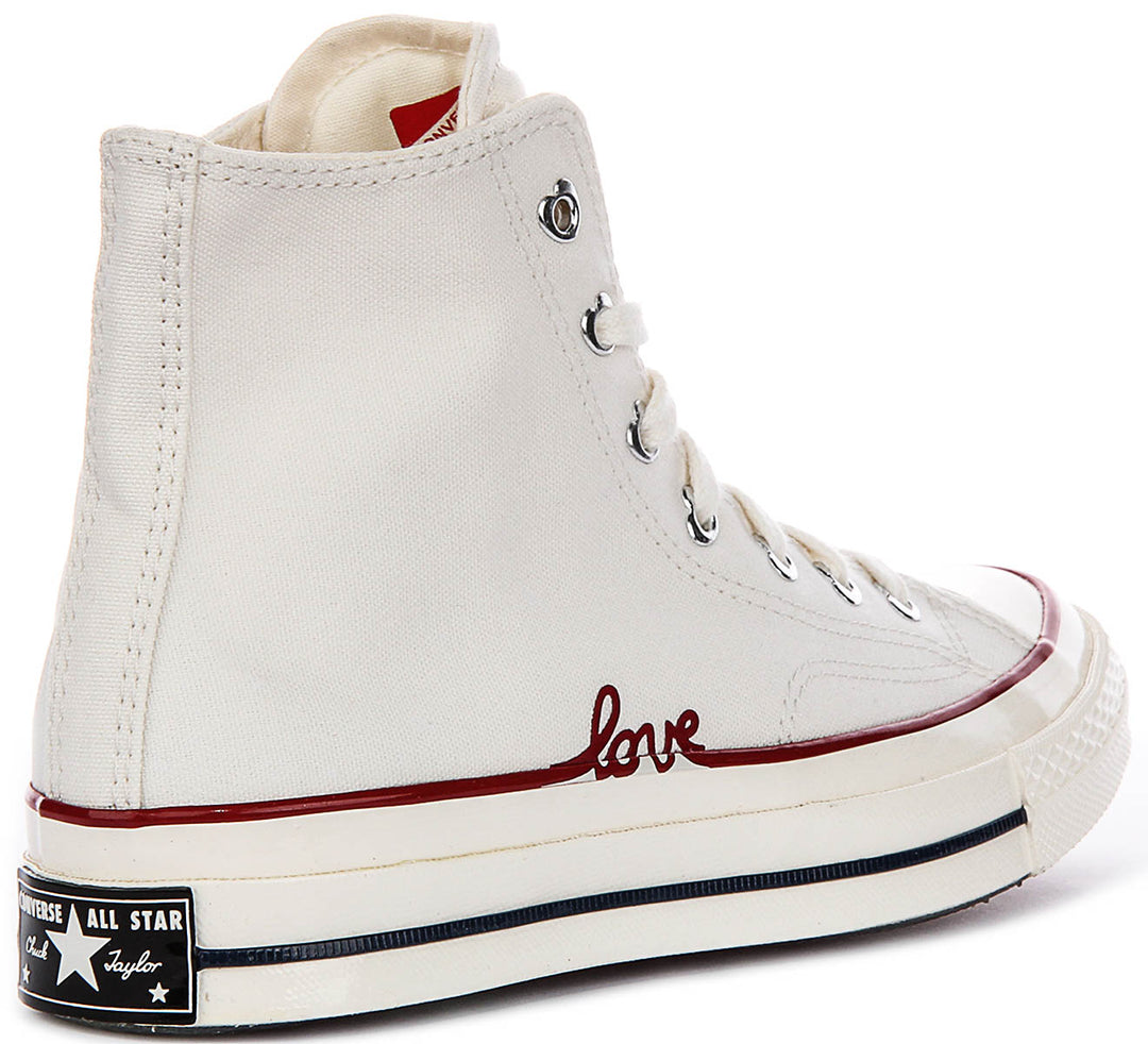 Converse Chuck 70s Hi A19060C In White Red Love