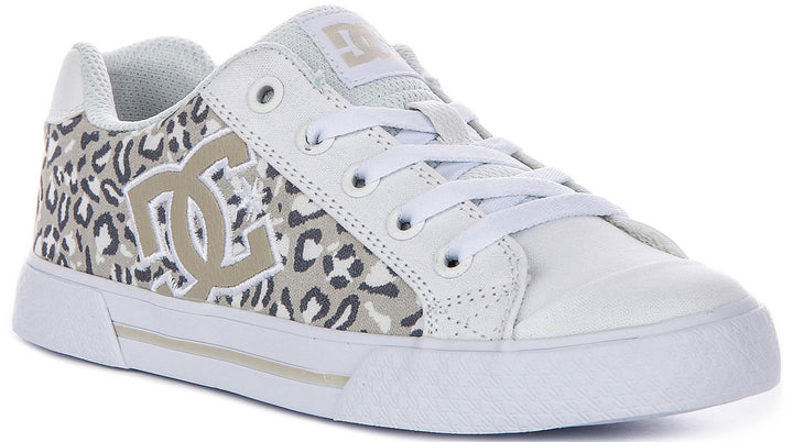 Dc Shoes Chelsea In White Leopard For Women