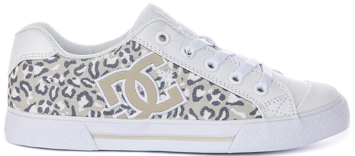 Dc Shoes Chelsea In White Leopard For Women