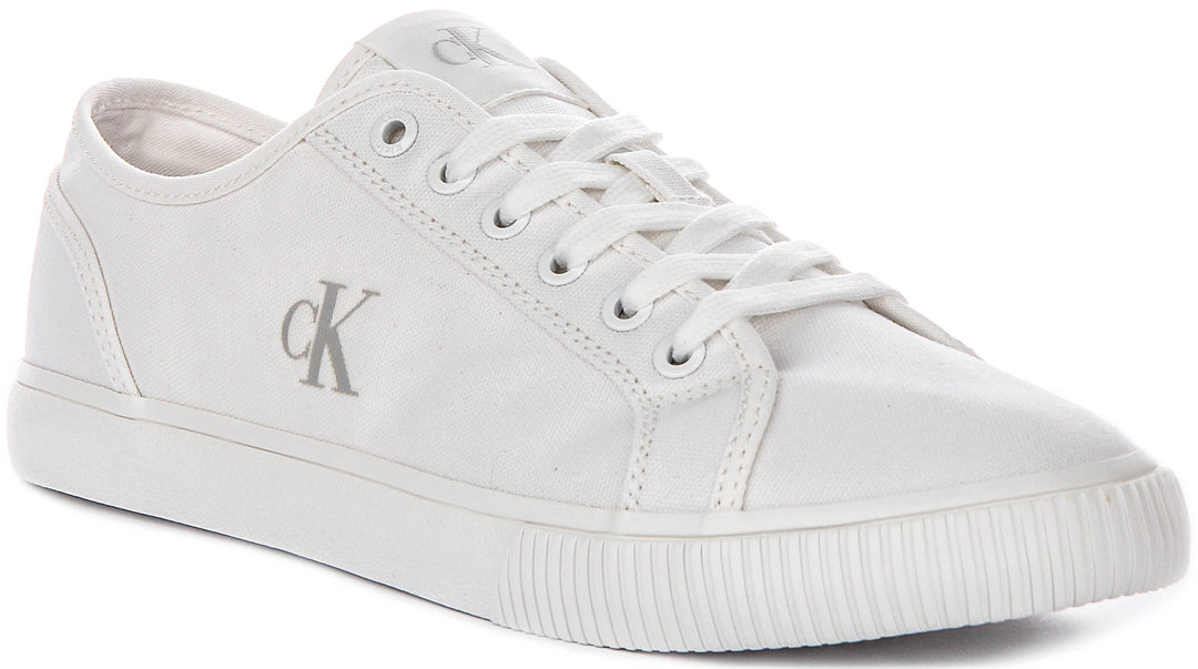 Calvin Klein Jeans Essential Vulc Low Mg In White For Men