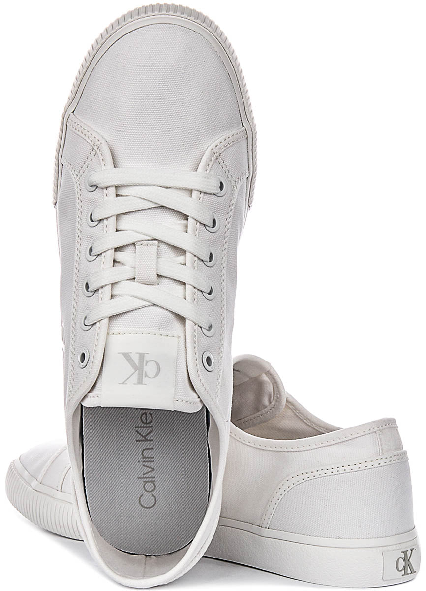 Calvin Klein Jeans Essential Vulc Low Mg In White For Men