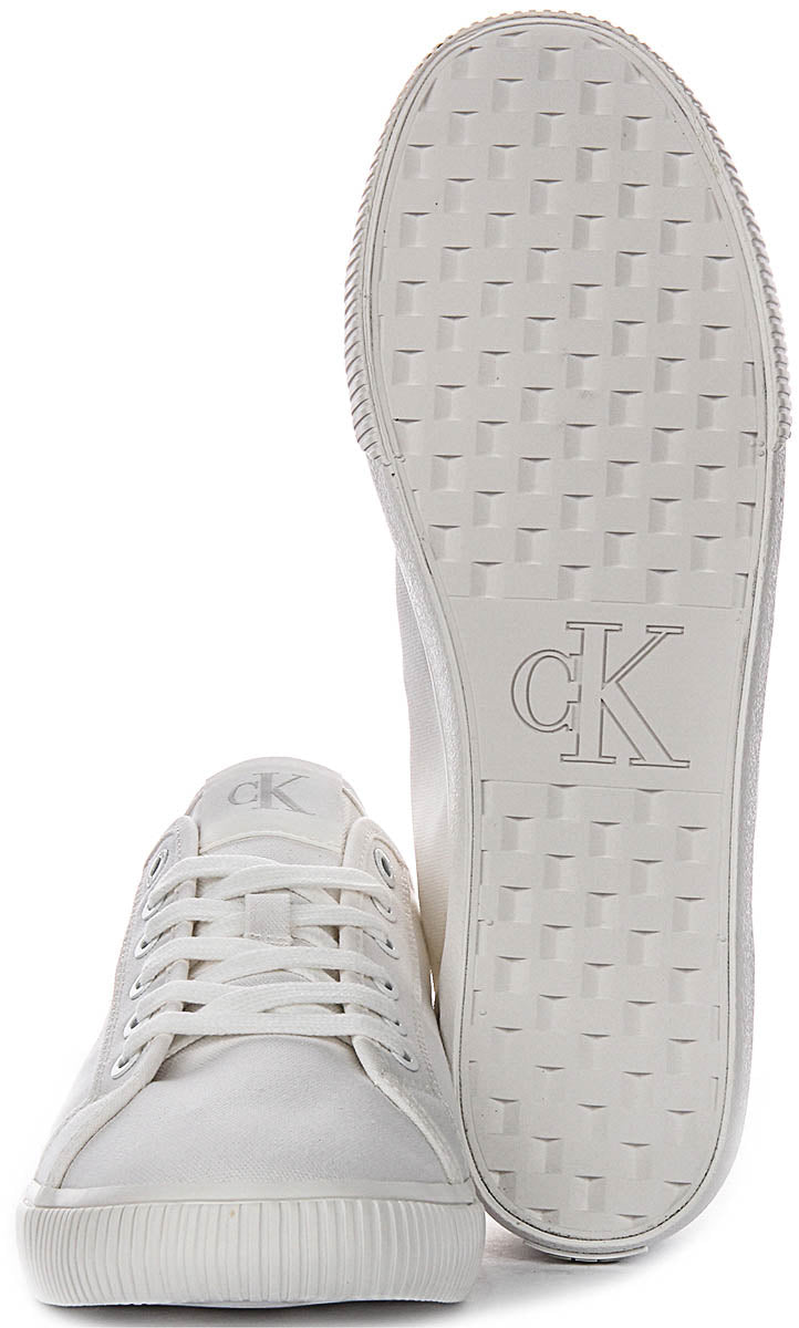 Calvin Klein Jeans Essential Vulc Low Mg In White For Men