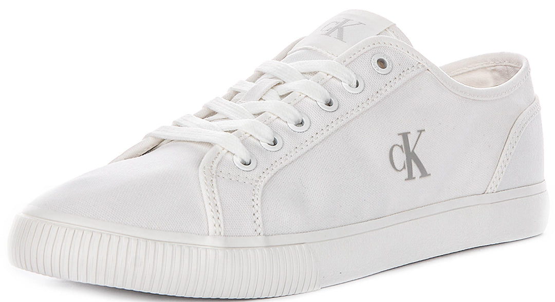 Calvin Klein Jeans Essential Vulc Low Mg In White For Men