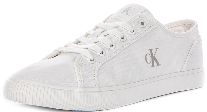Calvin Klein Jeans Essential Vulc Low Mg In White For Men
