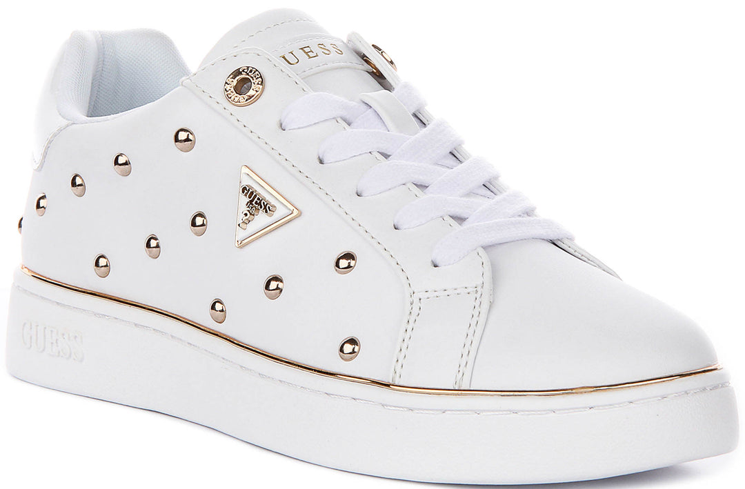 Guess Bonitah Studs Sneakers In White For Women
