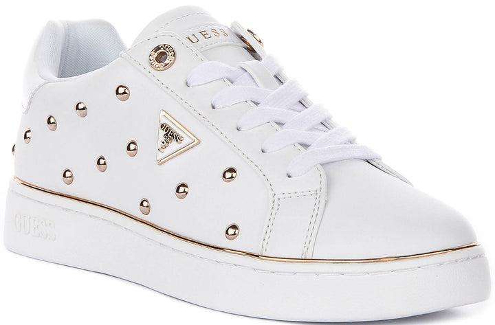 Guess Bonitah Studs Sneakers In White For Women