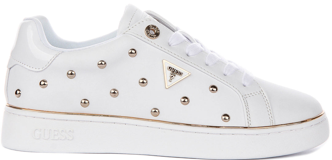Guess Bonitah Studs Sneakers In White For Women