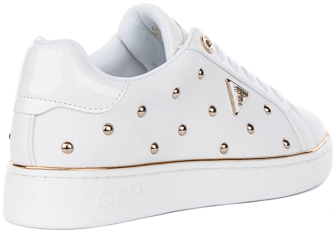 Guess Bonitah Studs Sneakers In White For Women