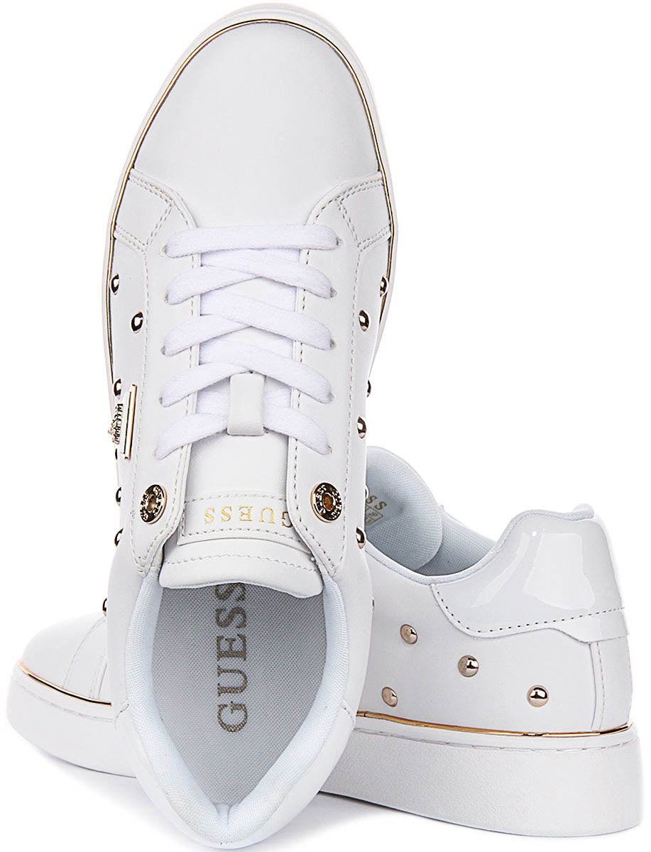 Guess Bonitah Studs Sneakers In White For Women