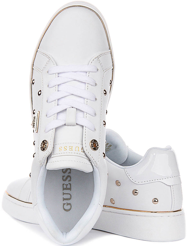 Guess Bonitah Studs Sneakers In White For Women