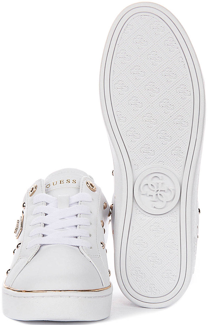 Guess Bonitah Studs Sneakers In White For Women