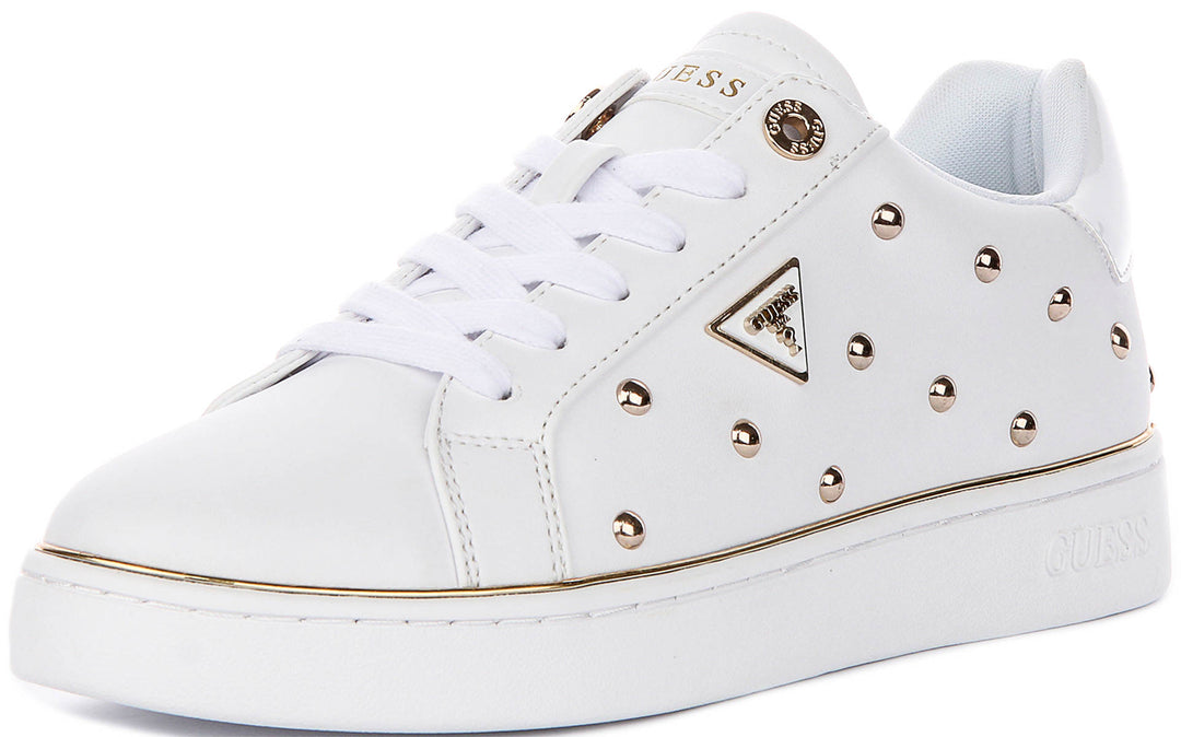 Guess Bonitah Studs Sneakers In White For Women