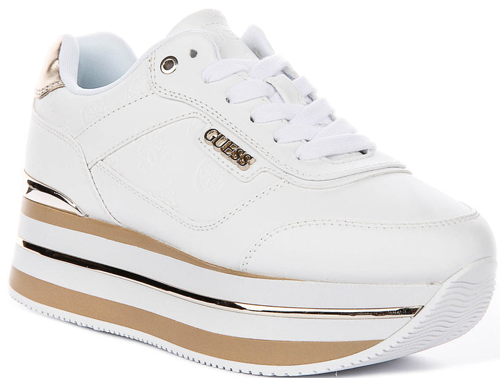 Guess Hansini Platform Sneakers In White For Women
