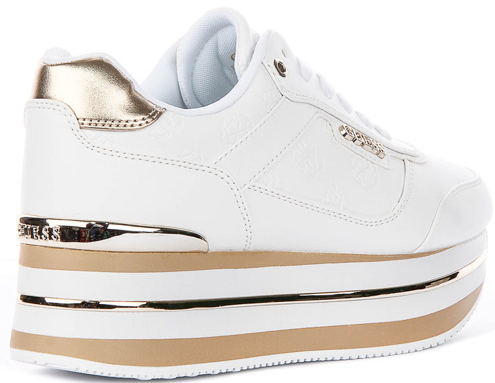 Guess Hansini Platform Sneakers In White For Women